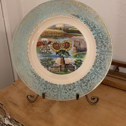 Vintage Kansas State Collector Plate.      1950’s.     Mint.      ON SALE NOW 