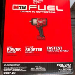 Milwaukee New 1/2" High Torque Impact Wrench Fuel New Generation 
