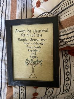 Embroidered Thankful  Picture