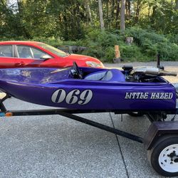 Kawasaki 550 Mini Jet Boat And Trailer Very Unique!!