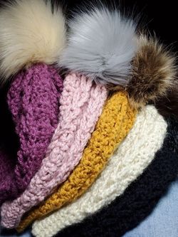 Hand Crocheted, Beanies, Hand Towels