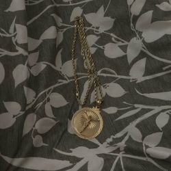 10k rope and 14k pendant