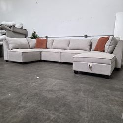 6pc Modular Couch with Ottoman storage-Free Delivery‼️