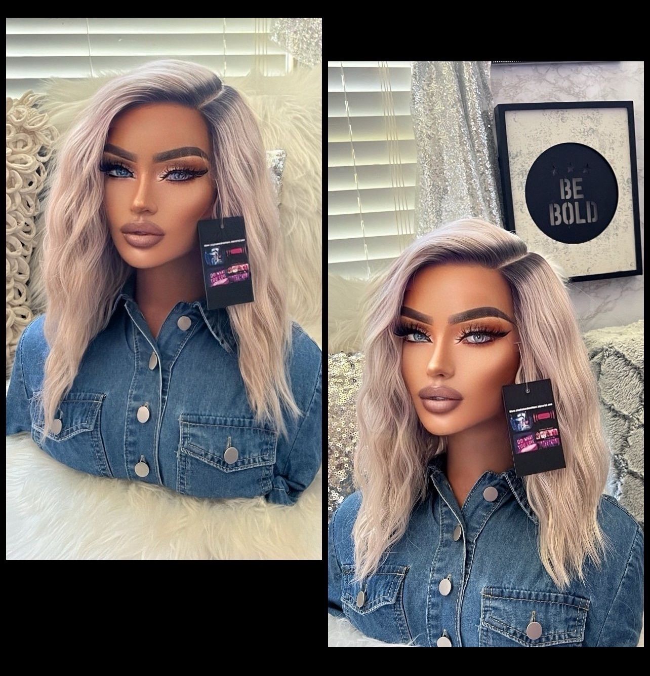 Human Hair Blended Lace Front Wig