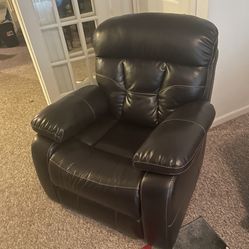 Over Stuffed Recliner New Leather 