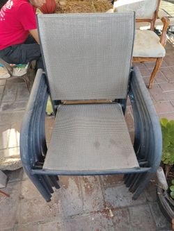 CHAIRS -​6 Stackable Patio Chairs – Only $20 For All!