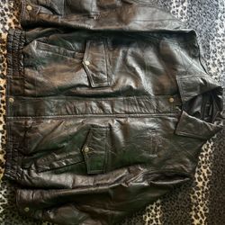 Patchwork Genuine Leather Jacket