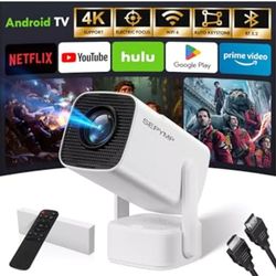 Mini Portable 4K Projector, SEPYMP Video Projector, Independent 5 Watts Speaker,