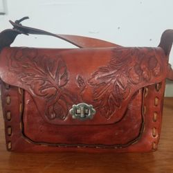 Vintage Hand Tooled Leather Purse