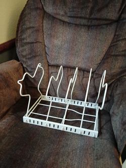 5 tier white pan organizer rack