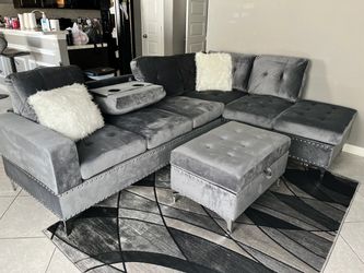 Grey sectional