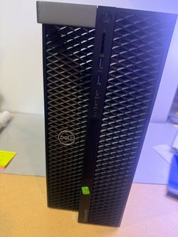 Dell Precision 5820 Tower workstation in used condition. Specifications: • Intel Core i9-10900X processor, 10 cores, 3.70 GHz • 16GB RAM, 2933 MT/s •