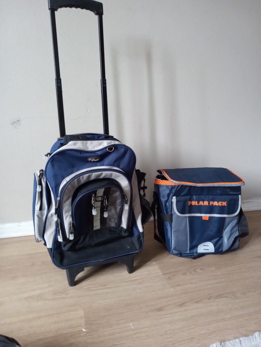 XL Backpack With Wheels & Large Cooler
