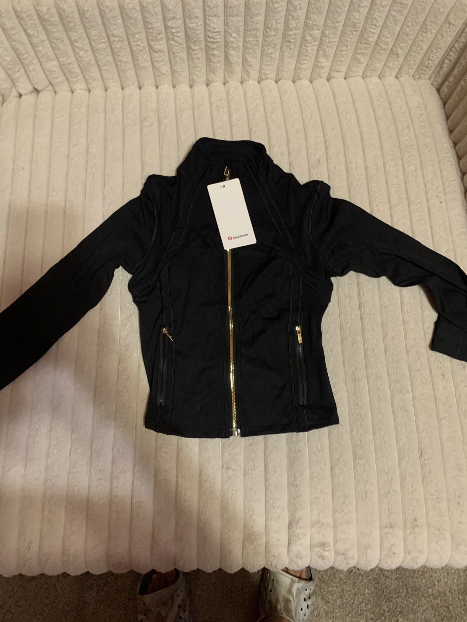 Black And Gold Lululemon Jacket Size 6