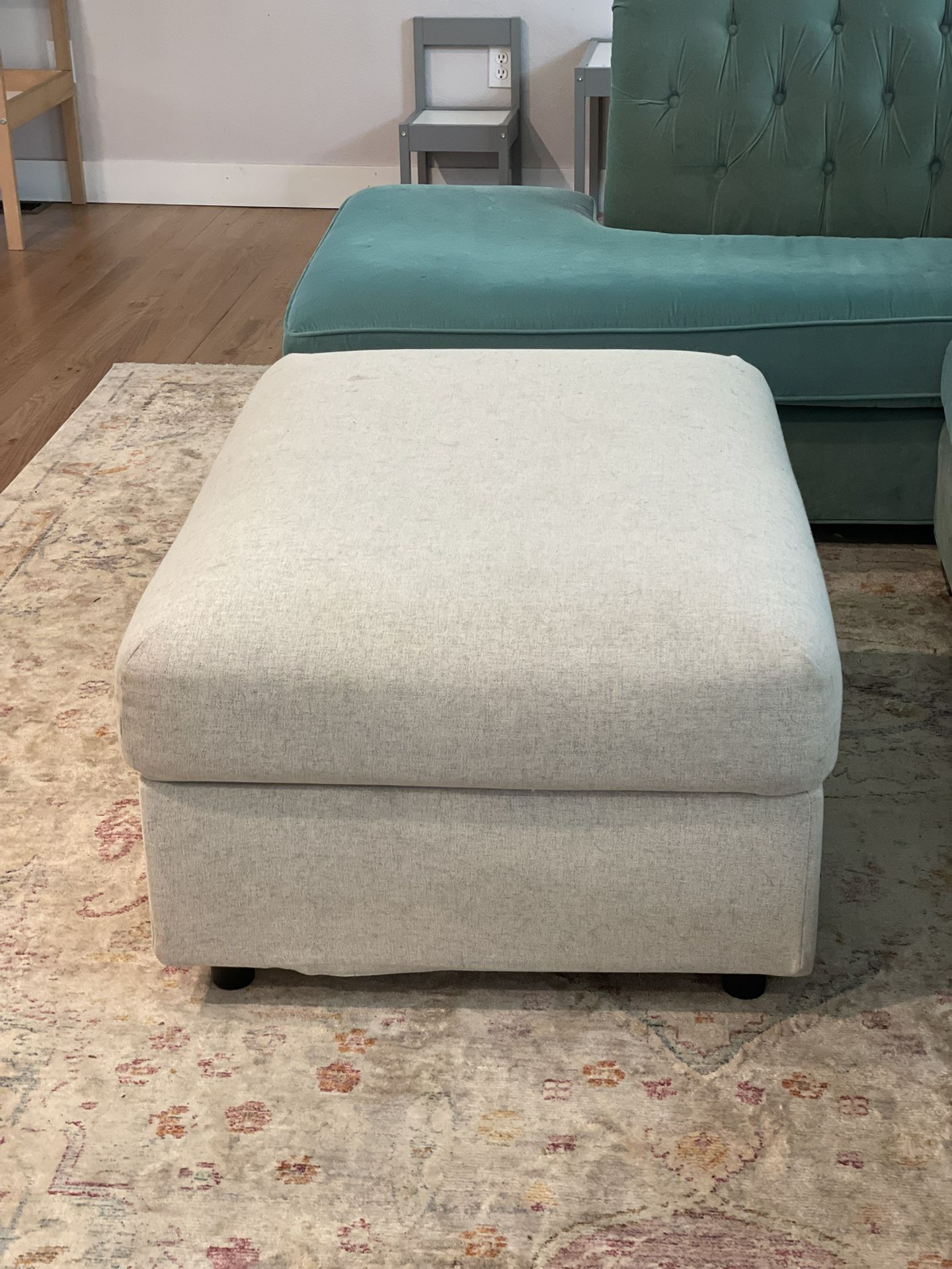 IKEA Finnala Ottoman Beige With Extra Cover