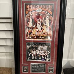 NBA 2012 Miami Heat The Finals Picture Frame/ Memorabilia