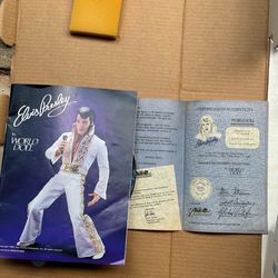 Antique Elvis Doll with stand. 1984, still in original wrapping
