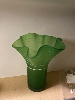 Green Vase, 12 Inches 