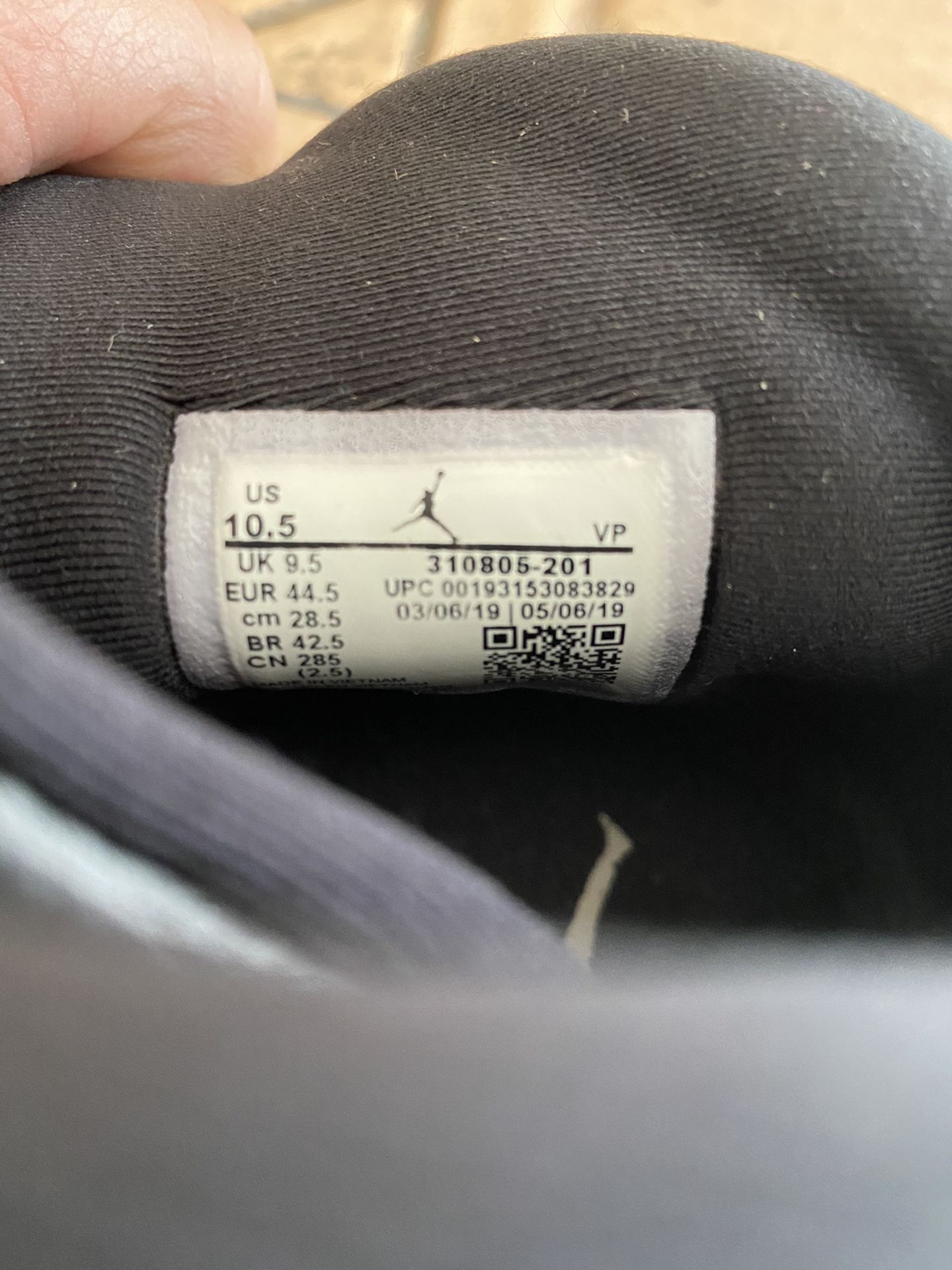 Jordan size 10.5