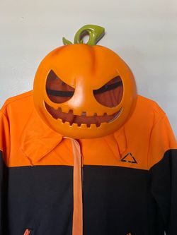 Halloween Pumpkin Head Mask Costume Set