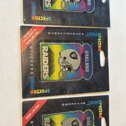 3 Vintage Oakland Raiders Stickers Sealed