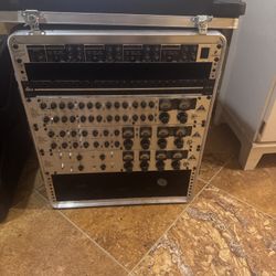 SKB 1SKB R12U 23.7 x 22.4 x 24 Equipment Rack w/ Behringer Powerplay Pro XL 4 Channel Headphones Distribution Amplifier HA4700, Tube Ultra Q Etc etc 