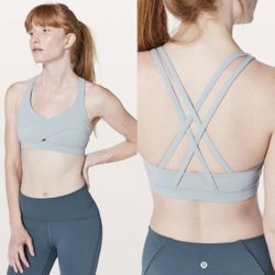 [Brand new w/tags] Lululemon Energy Sports Bra Wrap - Misty Moss - Removable Inserts - Size 6