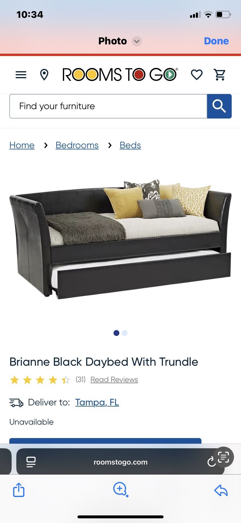 Rooms To Go Day Bed With Trundle