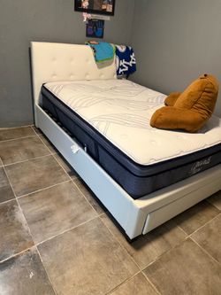White Upholstered Bed Frame