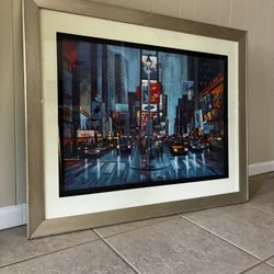 Large Framed Cityscape Art - Modern Wall Decor