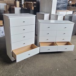 Five and Eight drawers dresser with rails / 5 and 8 drawers dresser with rails