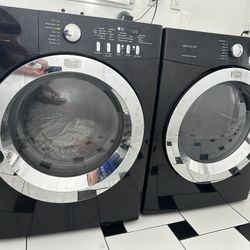 Frigidaire Stackable Front-Load Washer Dryer Black 