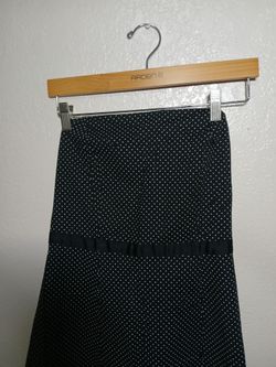 White polka dot strapless dress for woman