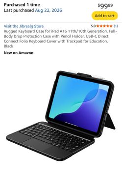 Rugged iPad Keyboard Case with Trackpad