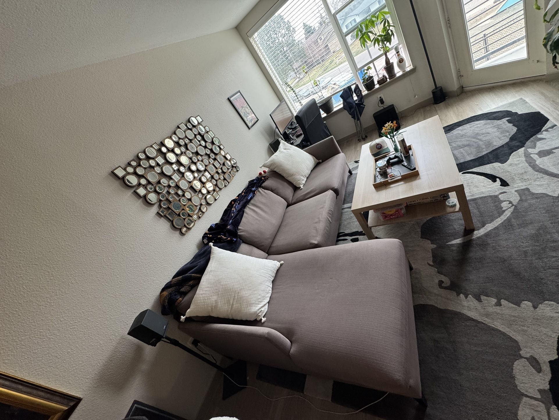 Crate and Barrel Couch With Chaise