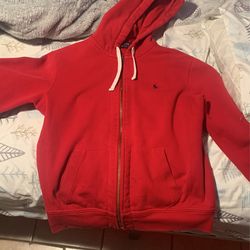 Red Polo Zip Up