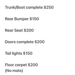 Infiniti G35 Part out Please read Info