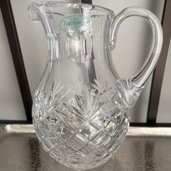 Lead Crystal Pitcher – Hand Cut Glass (Made in Poland)