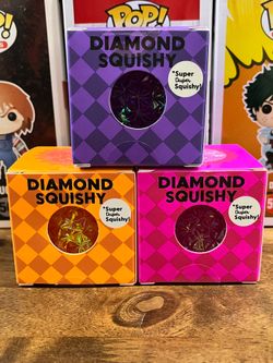 Lot Of 3 100% Authentic Jadore Super Duper Squish Diamond Squeezy Pink / Purple / Orange