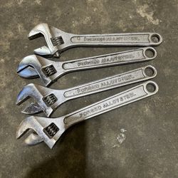 Set Of 4 Adjustable Wrenches 12” 