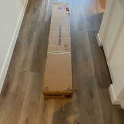 Brand new king-size bed frame in box platform with LED lights and desk