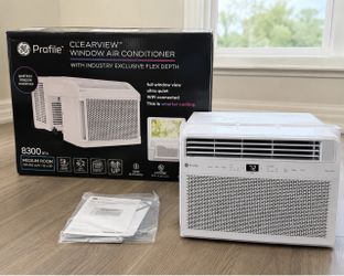 NEW GE Profile ClearView 8,300 BTU Smart Window Air Conditioner – WiFi – Ultra Quiet – Open Box