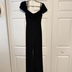 Black Jumpsuit Off Shoulder 