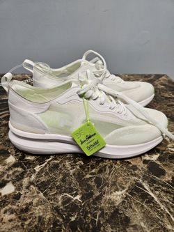 New Sam Edelman Women's Sarita Lace Up Performance Sneaker White Size 8.5