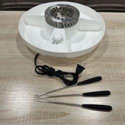 Brookstone -Indoor S'Mores Maker - Flameless Electric Smores Kit w 3 Forks 