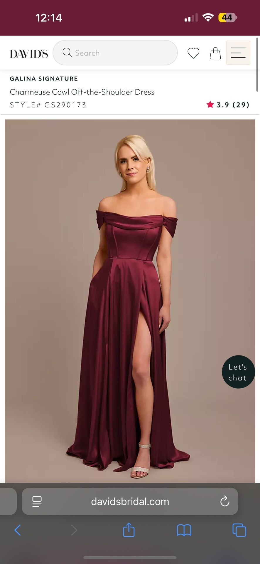 David’s Bridal Bridesmaid Dress 