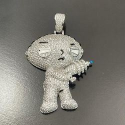 Rare Stewie pendant solid 925 silver 
