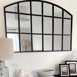 New In Box 43x28 Inch Tall Home Decor Wall Mirror Steel Frame MDF Backboard Indoor Decorative Staging Furniture 