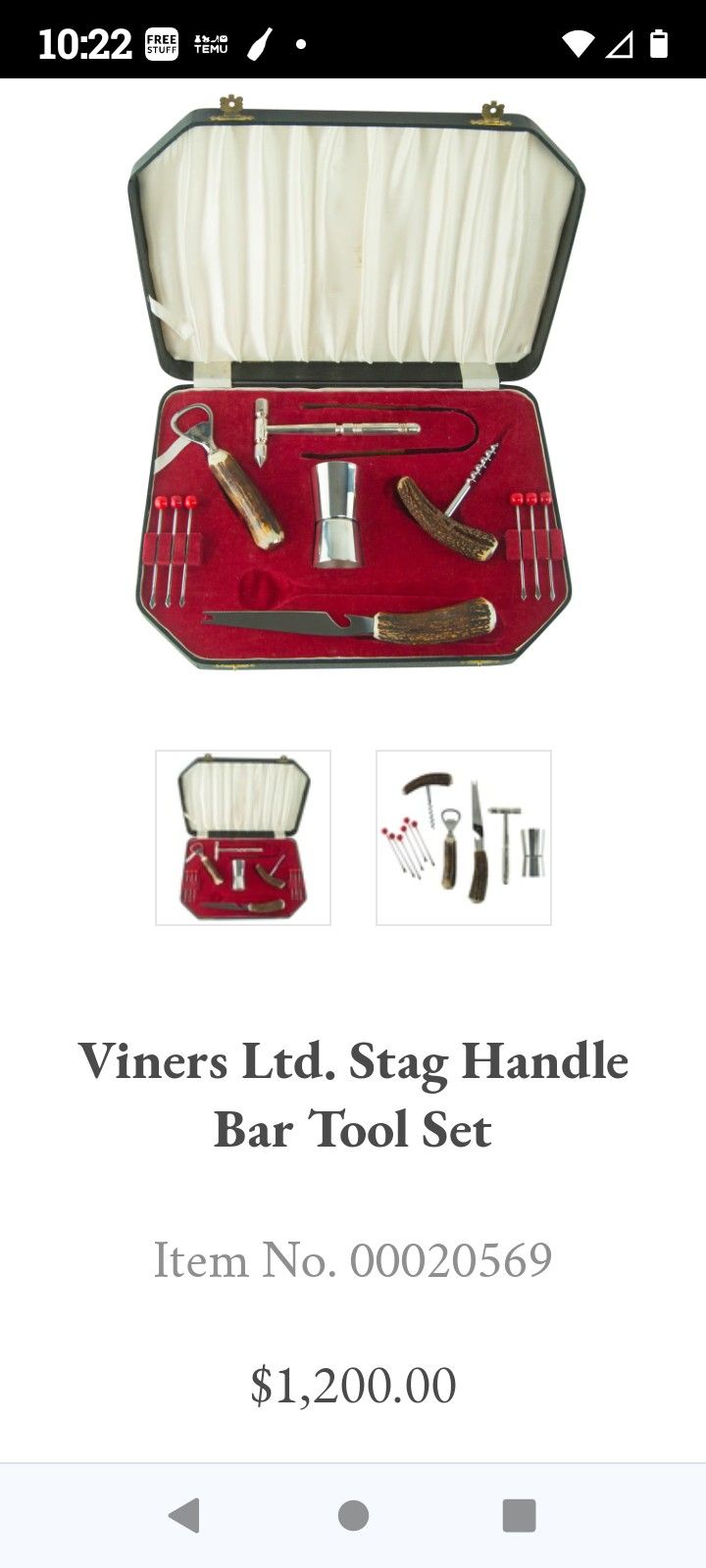 1933stag Horn Bar Set