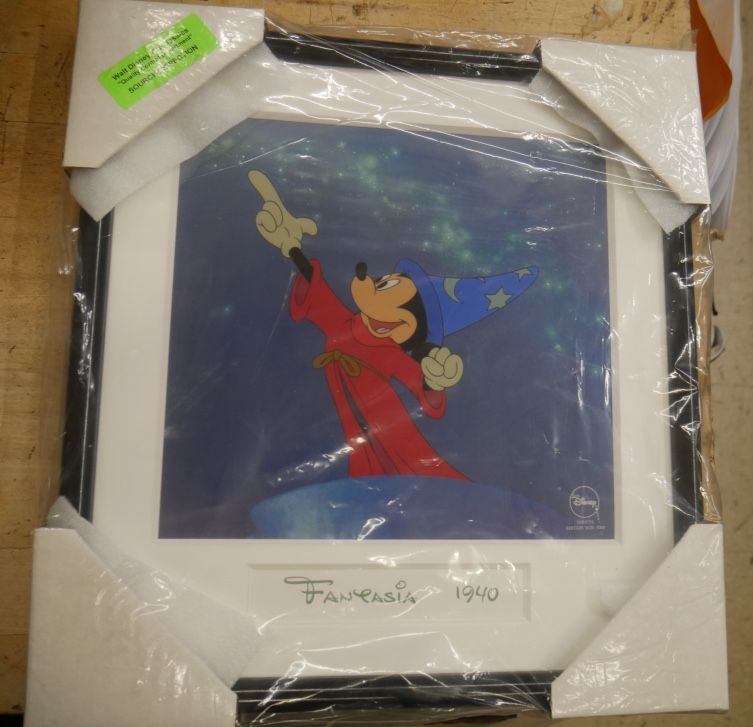 Disney Fantasia 1940 Sorcerer Mickey Limited Edition Sericel Framed Art 1998 COA.
